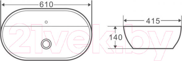 Изображение товара Умывальник BelBagno BB1346