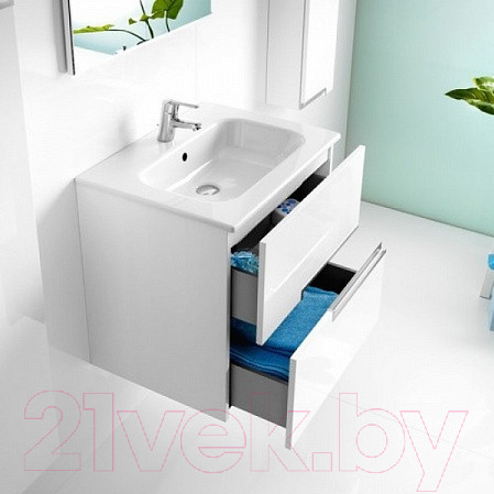 Изображение товара Тумба с умывальником Roca Victoria Nord Ice 80 / 732799C000 + ZRU9302731 (белый, 2 ящика)