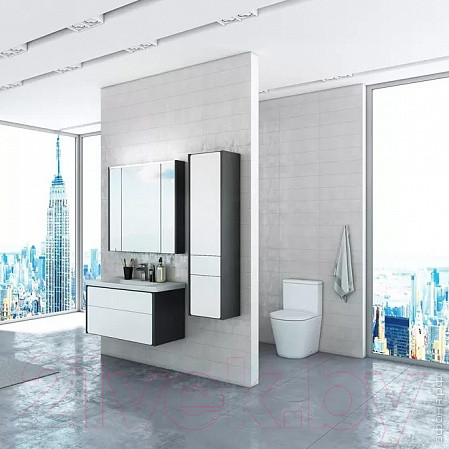 Изображение товара Тумба с умывальником Roca Ronda 60 / A327472000 + ZRU9302963 (белый глянец/антрацит)