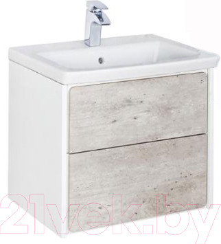 Изображение товара Тумба с умывальником Roca Ronda 60 / A327472000 + ZRU9303002 (белый матовый/бетон)