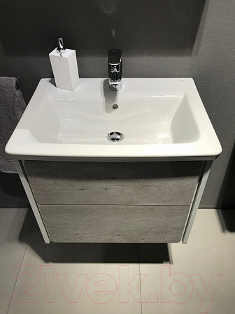 Изображение товара Тумба с умывальником Roca Ronda 60 / A327472000 + ZRU9303002 (белый матовый/бетон)