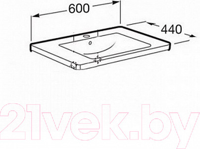 Изображение товара Тумба с умывальником Roca The Gap 60 / A327472000 + ZRU9302879 (белый глянец)