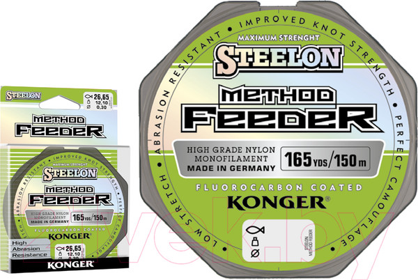 Леска монофильная Konger Steelon Method Feeder 0.22мм 150м / 257150022 — фото 6