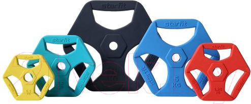 Изображение товара Диск для штанги Starfit BB-205 (0.5кг, желтый)