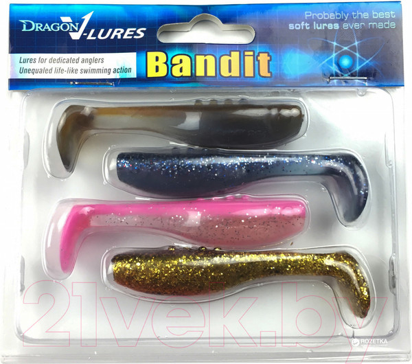 Изображение товара Мягкая приманка Dragon Bandit / CHE-BD30-MIX4 (4шт)
