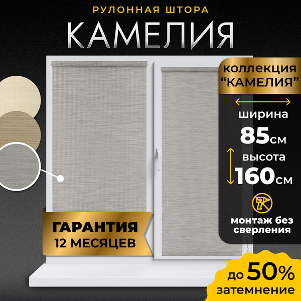 Изображение товара Рулонная штора Lm Decor Камелия LM 49-04 85x160 (темно-серый)