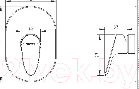 Изображение товара Внешняя часть смесителя скрытого монтажа Bravat Drop PB84898CP-RUS