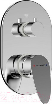 Изображение товара Внешняя часть смесителя скрытого монтажа Bravat Drop P69190C-2-RUS