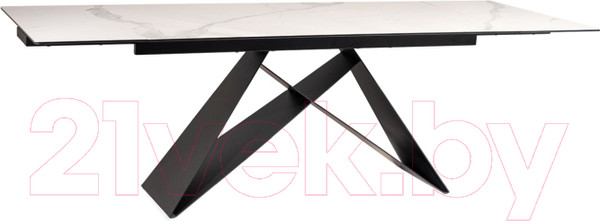 Изображение товара Обеденный стол Signal Westin III Ceramic 160 (белый/черный матовый)