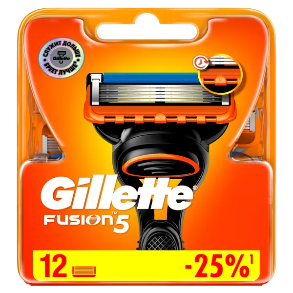 Изображение товара Набор сменных кассет Gillette Fusion (12шт)