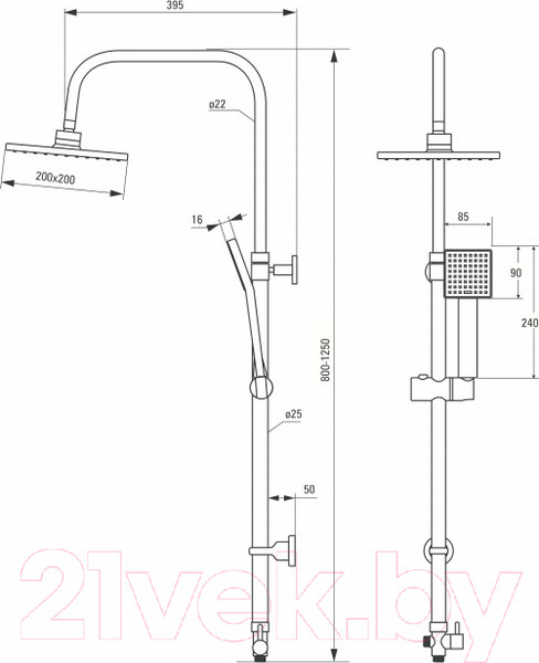 Изображение товара Душевая система Deante Floks NAC 01FK