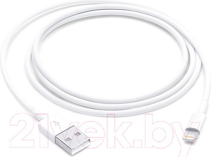Кабель/переходник Apple USB 2.0 Type-A - Lightning MXLY2 (1м, белый)
