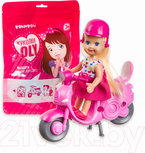 Изображение товара Кукла с аксессуарами Bondibon OLY с мотороллером / ВВ3989