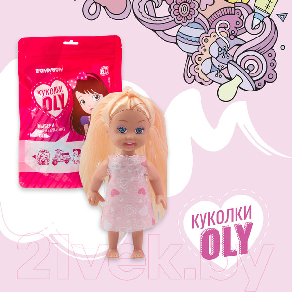 Изображение товара Кукла с аксессуарами Bondibon OLY с кроваткой / ВВ3994