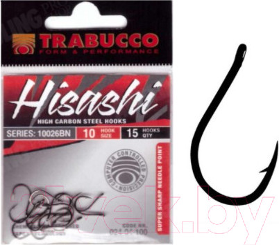 Изображение товара Набор крючков рыболовных Trabucco Hisashi 10026BN 14 / 024-04-140 (15шт)