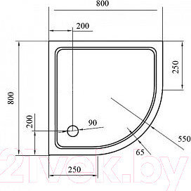 Изображение товара Душевой поддон Cezares TRAY-M-R-80-550-35-W