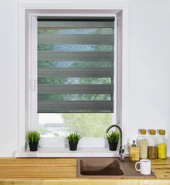 Изображение товара Рулонная штора Lm Decor Марсель ДН LB 25-05 110x160 (темно-серый)