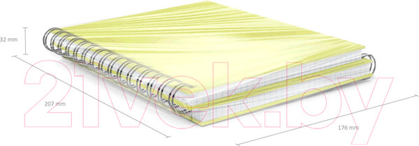 Изображение товара Тетрадь Erich Krause Neon / 45176 (120л, клетка)