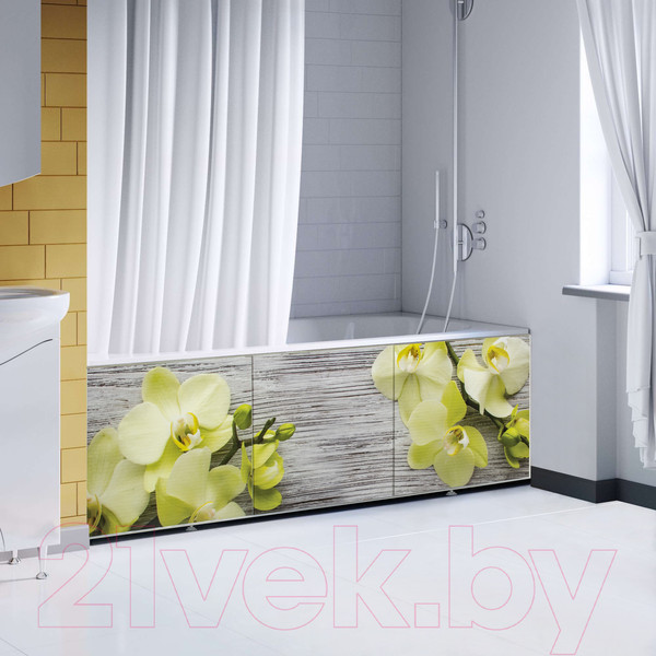 Изображение товара Экран для ванны Comfort Alumin Group Древесная орхидея 3D 150x50