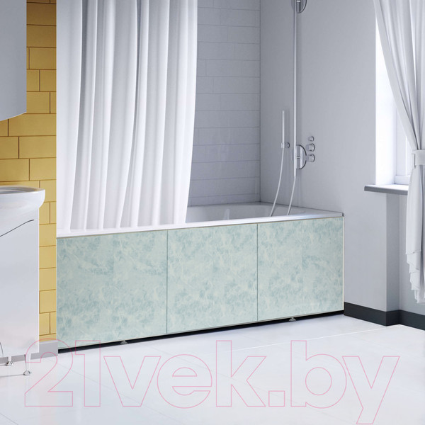 Изображение товара Экран для ванны Comfort Alumin Group Плитка голубая 150