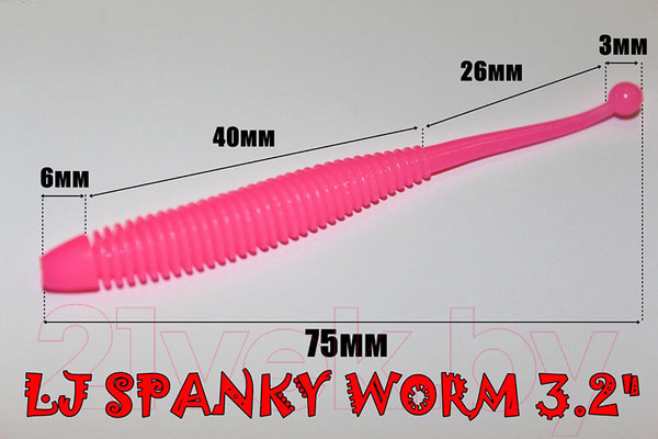 Изображение товара Мягкая приманка Lucky John Pro Series Spanky Worm / 140161-101 (10шт)