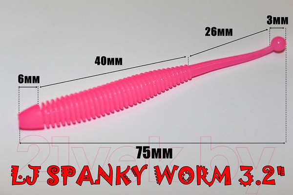 Изображение товара Мягкая приманка Lucky John Pro Series Spanky Worm / 140161-F05 (10шт)