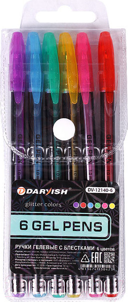 Изображение товара Набор гелевых ручек Darvish DV-12140-6 (6шт)