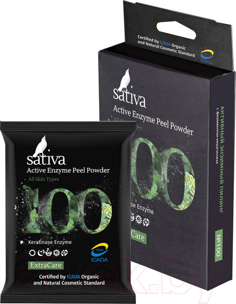 Изображение товара Пилинг для лица Sativa №100 активный энзимный