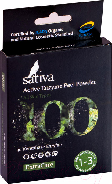 Изображение товара Пилинг для лица Sativa №100 активный энзимный