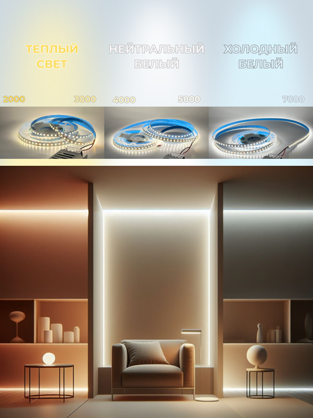 Изображение товара Светодиодная лента Truenergy 12V-240D 19.2W/m 4000K IP20 / 16007 (5м)