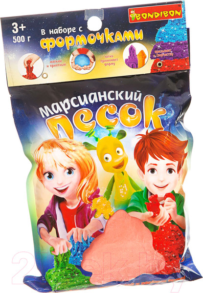 Изображение товара Кинетический песок Bondibon Марсианский песок / ВВ1729 (оранжевый)