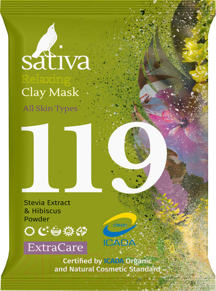 Изображение товара Маска для лица сухая Sativa №119 минеральная расслабляющая