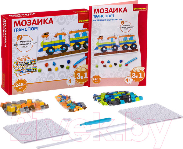 Изображение товара Развивающая игрушка Bondibon Мозаика. Транспорт / ВВ3029