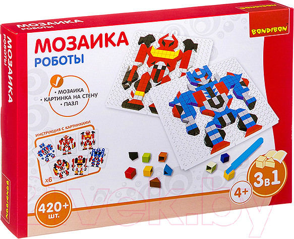 Изображение товара Развивающая игрушка Bondibon Мозаика. Роботы / ВВ3030