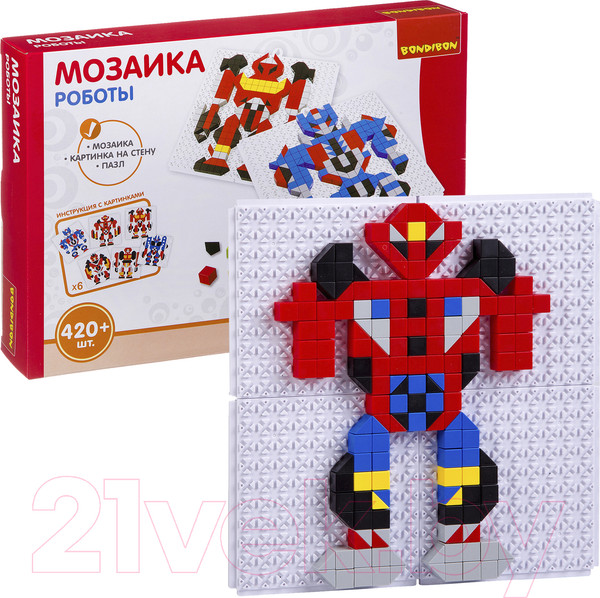 Изображение товара Развивающая игрушка Bondibon Мозаика. Роботы / ВВ3030
