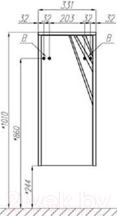 Изображение товара Шкаф для ванной Акватон Сакура R (1A220803SKW8R)