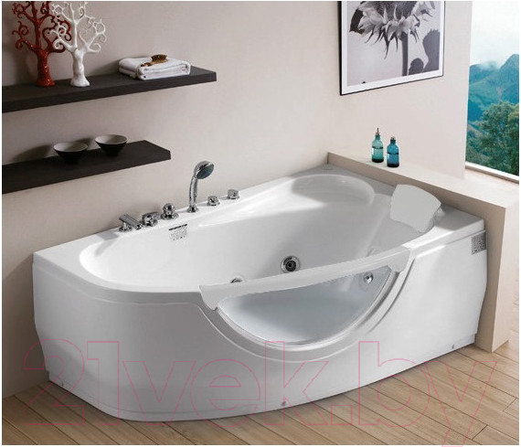Изображение товара Ванна акриловая Gemy G9046 B R 161x96 (с гидромассажем)
