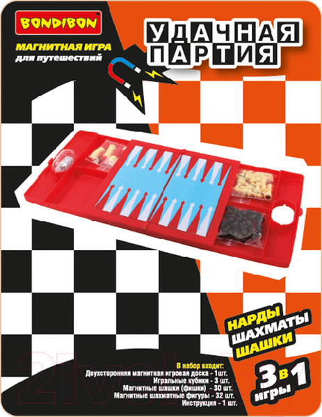 Изображение товара Набор настольных игр Bondibon Удачная партия / ВВ3482