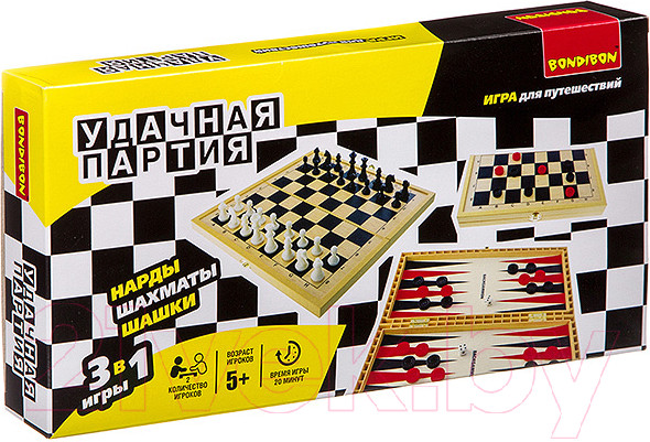 Изображение товара Набор настольных игр Bondibon Удачная партия / ВВ3490