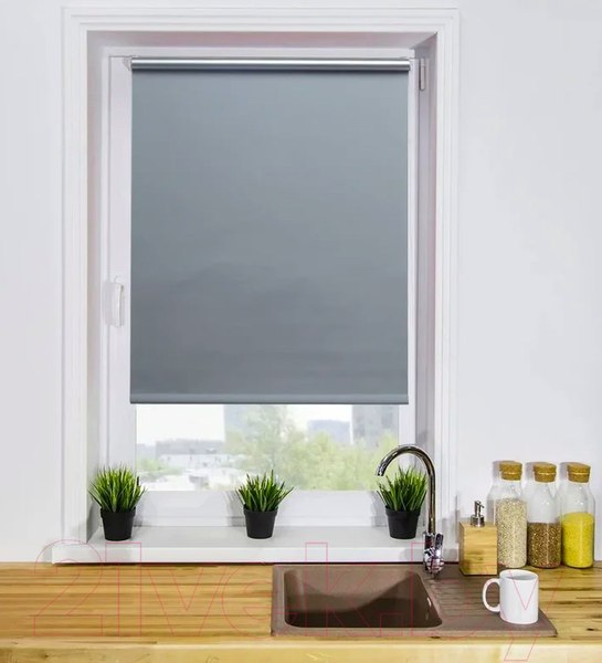 Изображение товара Рулонная штора Lm Decor Симпл Блэкаут LM 68-07 57x160 (серый)