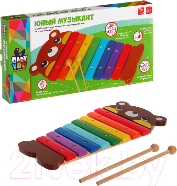 Изображение товара Музыкальная игрушка Bondibon Ксилофон Юный Музыкант / ВВ1100