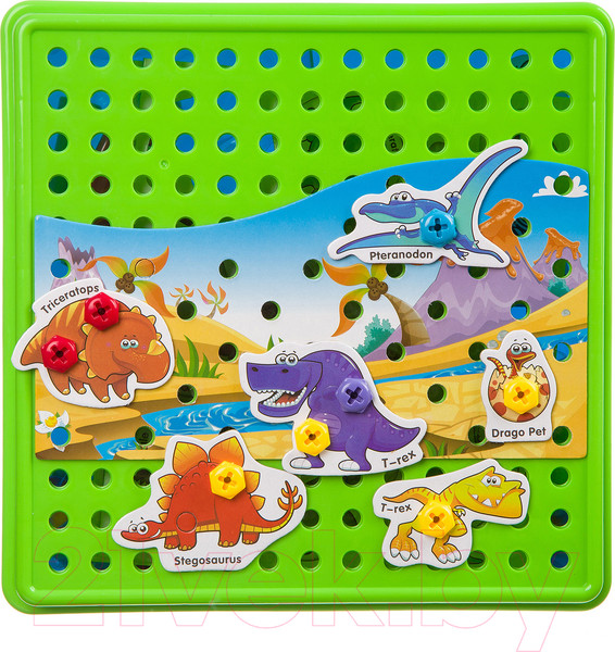 Изображение товара Развивающая игра Bondibon Мозаика. Динозавры и дикие животные / ВВ3744