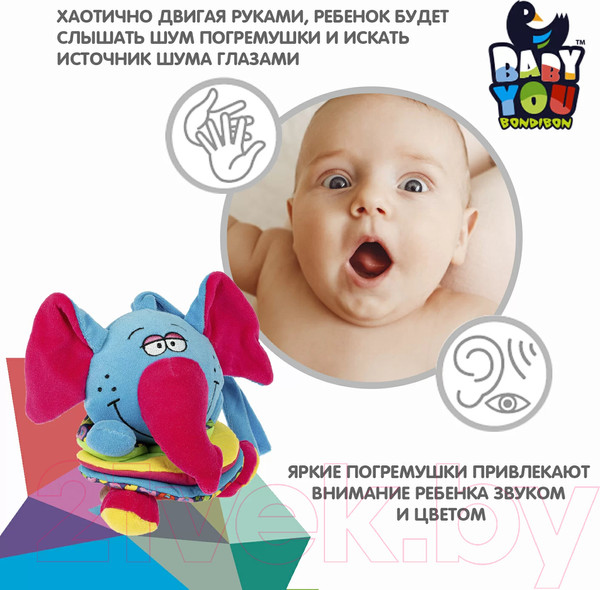 Изображение товара Подвеска на кроватку Bondibon ВВ1302-СЛОН