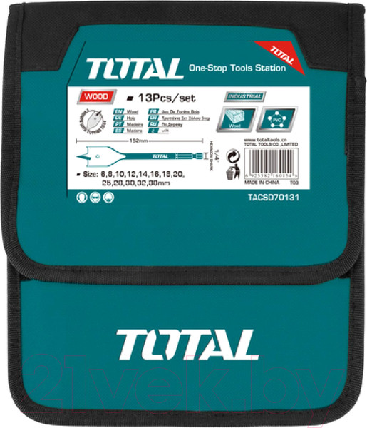 Изображение товара Набор сверл TOTAL TACSD70131 (13 шт)