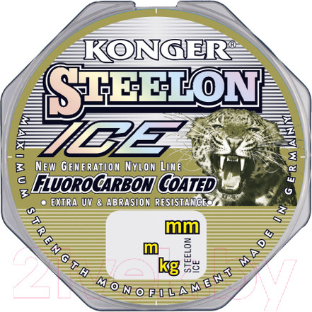 Изображение товара Леска монофильная Konger Steelon Fluorocarbon Ice 0.10мм 50м / 220050010