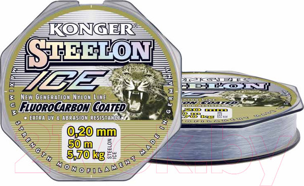 Изображение товара Леска монофильная Konger Steelon Fluorocarbon Ice 0.20мм 50м / 220050020