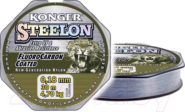 Изображение товара Леска монофильная Konger Steelon Fluorocarbon 0.20мм 30м / 220030020