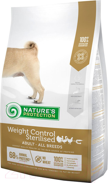 Изображение товара Сухой корм для собак Nature's Protection Weight Control Sterilised With Krill / NPS45661 (12кг)