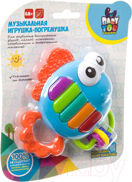 Изображение товара Погремушка Bondibon Рыбка-пианино / ВВ3920