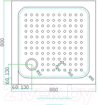 Изображение товара Душевой поддон Cezares TRAY-A-A-80-15-W